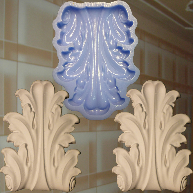 1 Dekorelement Stuckdekor Ornament Innen Wanddekor