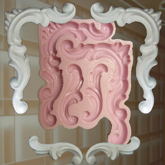 Ecke Gießform Stuck Verzierung Silikon Dekor Gips Ornament Relief Decken