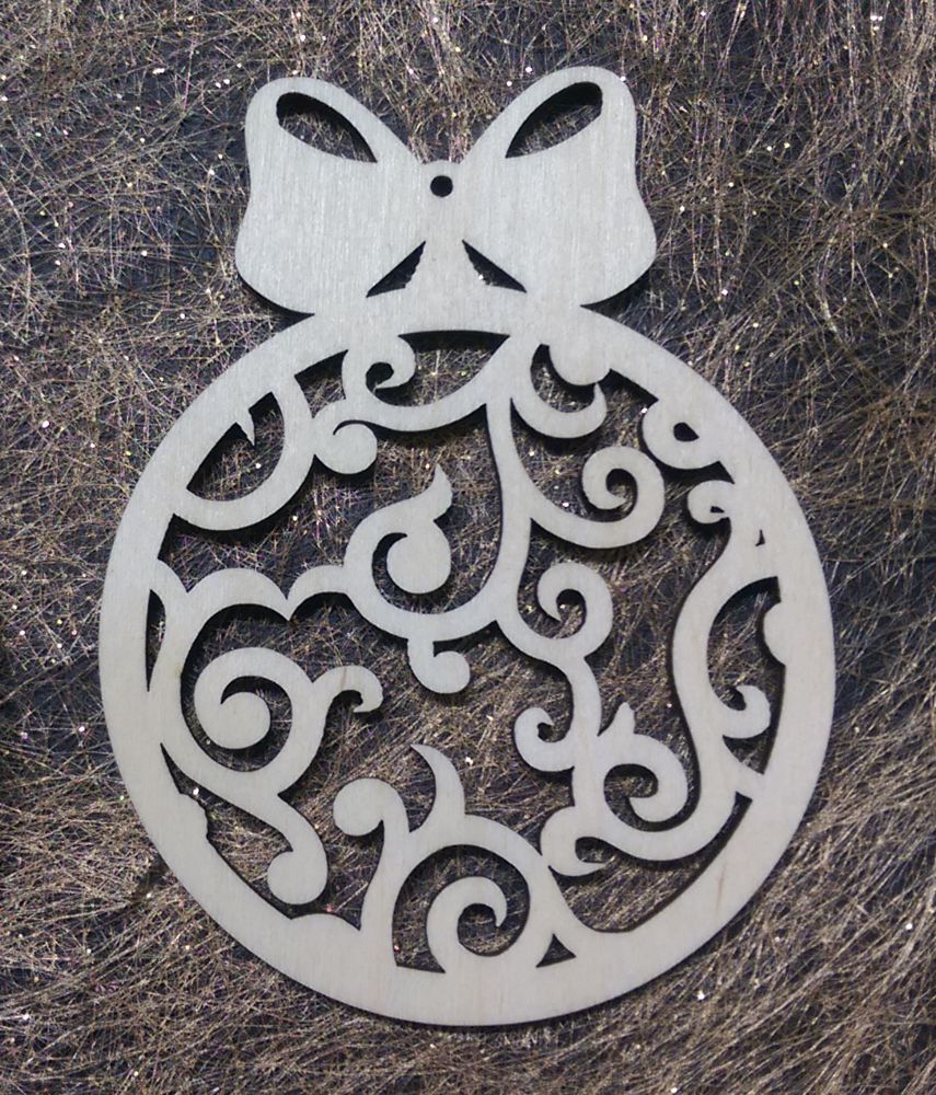 Holz kugel mit innen Verzierung