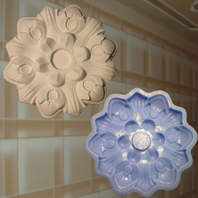 1 Dekorelement Stuckdekor Ornament Wanddekor