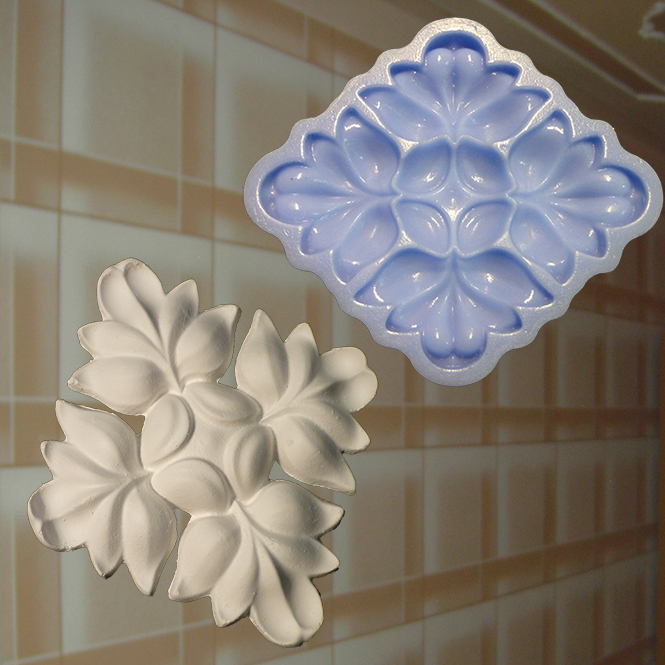 1 Dekorelement Stuckdekor Ornament Wanddekor