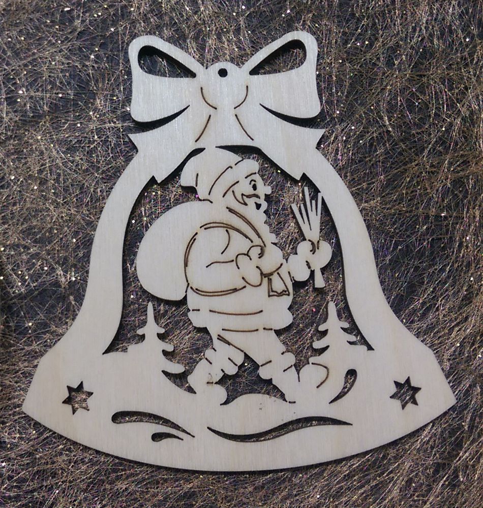 Eine Glocke mit Weihnachtsmann ihnen