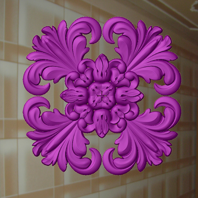 1 Dekorelement Stuckdekor Ornament Wanddekor