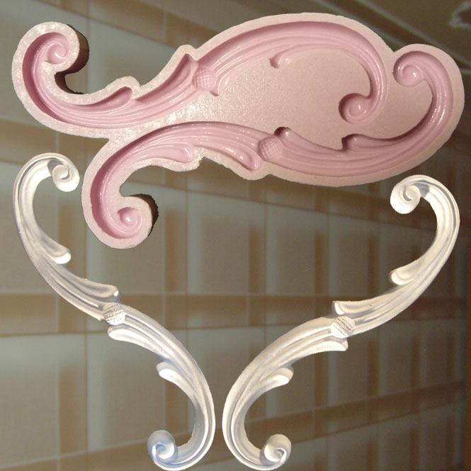 Negativform Stuck Verzierung Silikonform Relief Deckenverzierung Dekor putz